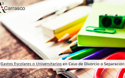 Gastos escolares en caso de divorcio o separación