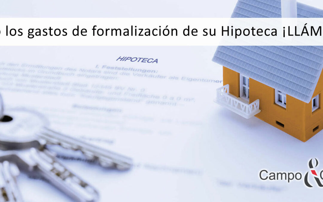 Devolución de los Gastos de Formalización de la Hipoteca